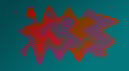 Red smooth shapes onn blue color 