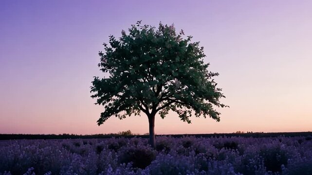 A minimalistic tree with pastel leaves in mint green, blush pink, and light lavender, centered on a soft, neutral background for a calm, natural aesthetic, ideal for soothing phone wallpaper.