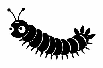 Silhouette of a Caterpillar vector illustration 