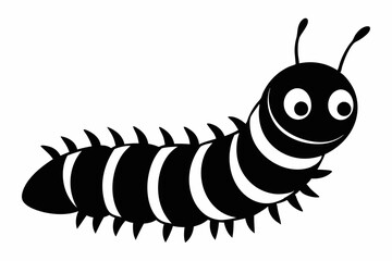 Silhouette of a Caterpillar vector illustration 