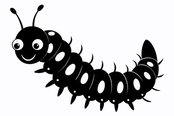 Silhouette of a Caterpillar vector illustration 