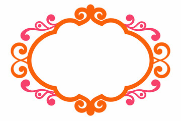 Frame with ornament vector illustration 
