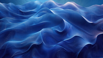 Obraz premium Abstract blue waves with a subtle sparkle. This image is perfect for a calming and peaceful background.