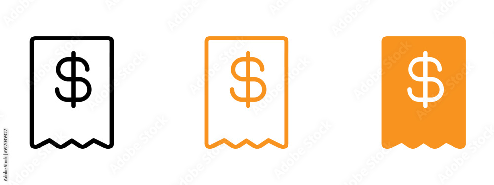 Poster billing icon web design in vector