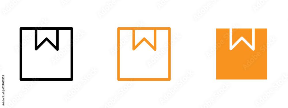 Aufkleber Boxes icon web design in vector