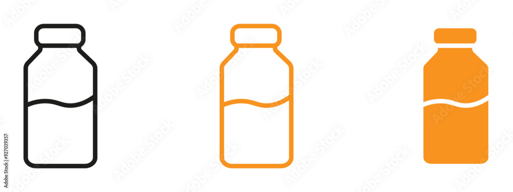 Poster bottle water icon web design in vector