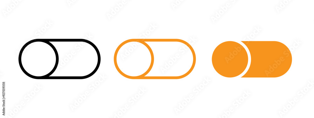 Aufkleber Button on off icon web design in vector