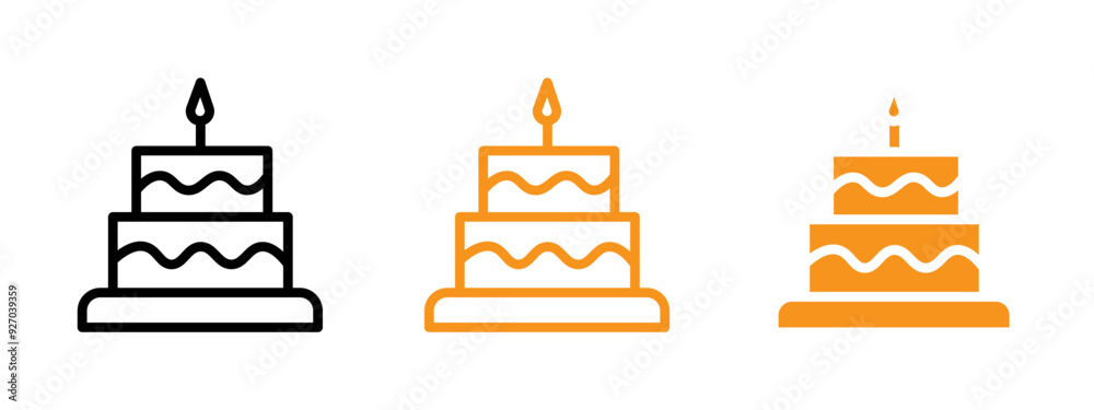 Poster cake icon web design in vector