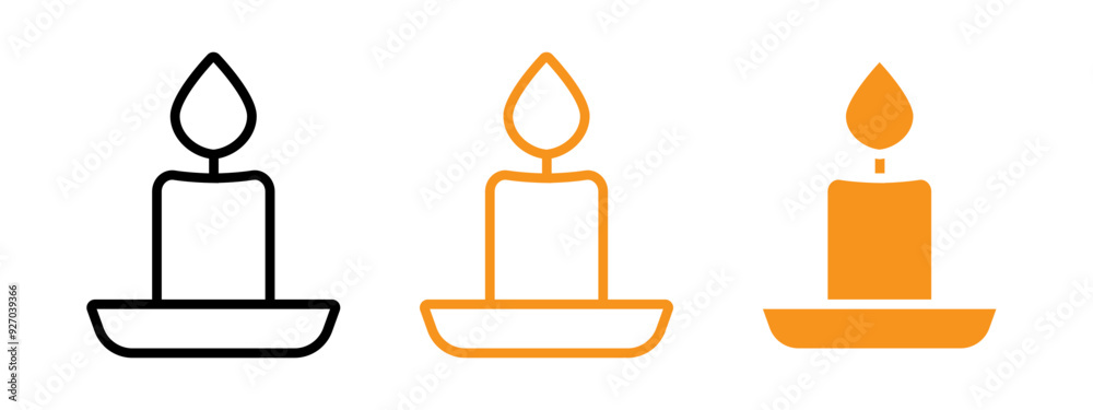 Poster candle icon web design in vector