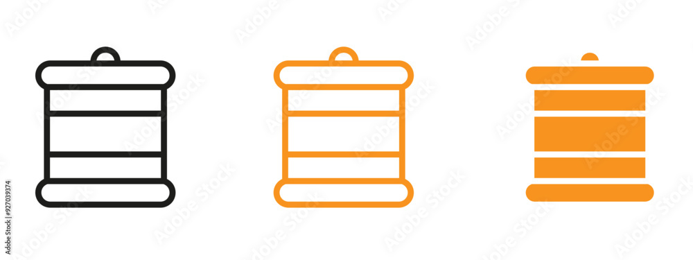 Poster canned food icon web design in vector