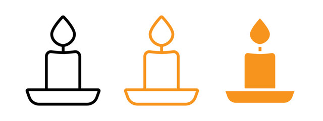 Candle icon web design in vector