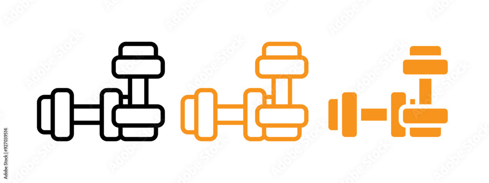 Poster Dumbbell pair icon web design in vector