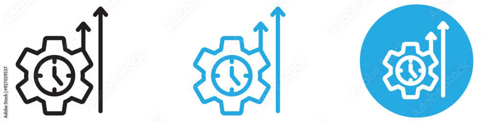 Aufkleber Efficiency icon web design in vector