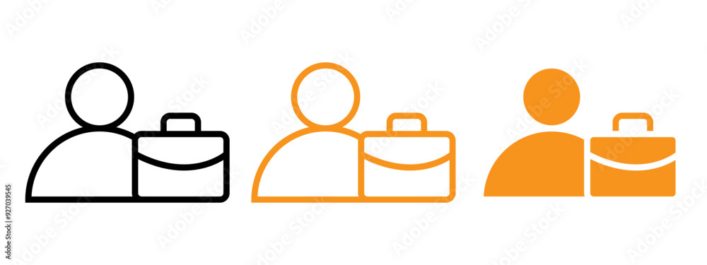 Poster employee icon web design in vector