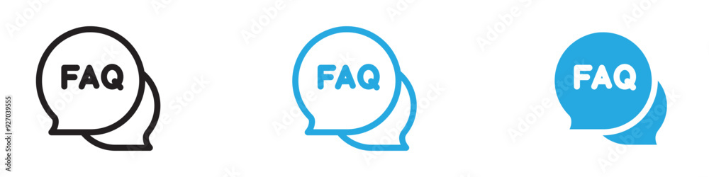 Aufkleber faq icon web design in vector