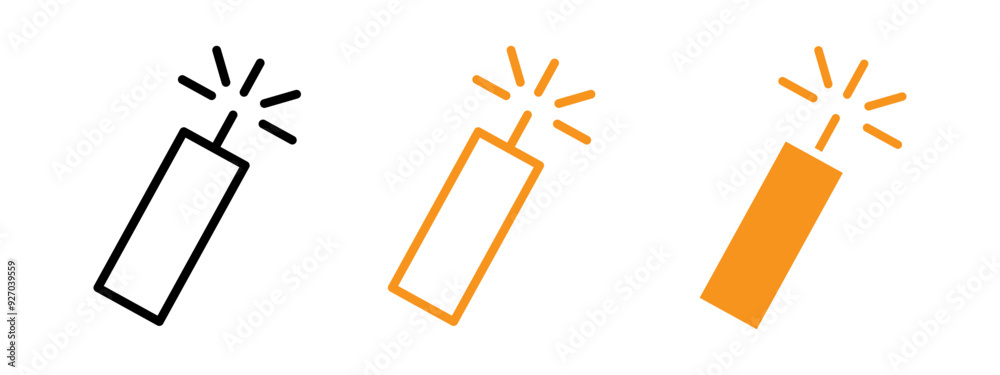 Poster firecracker icon web design in vector