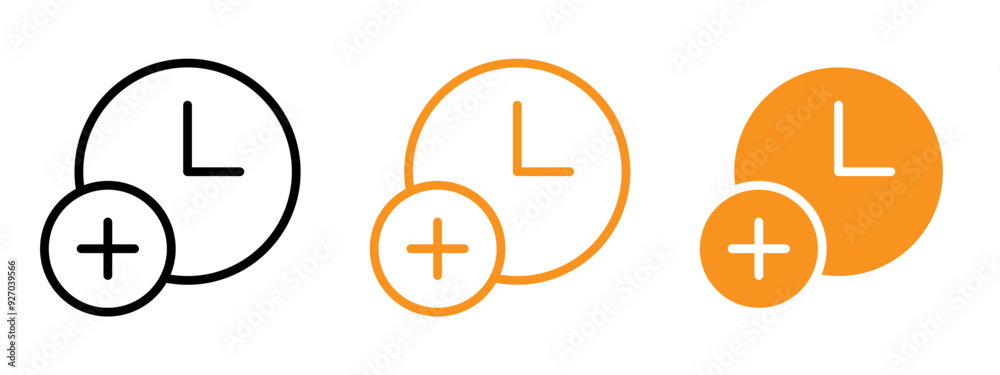 Poster Extra hours icon web design in vector