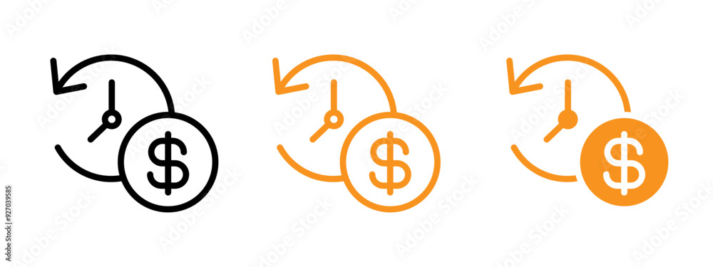 Poster fixed deposit icon web design in vector