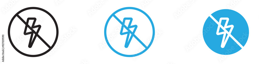 Aufkleber flash off icon web design in vector