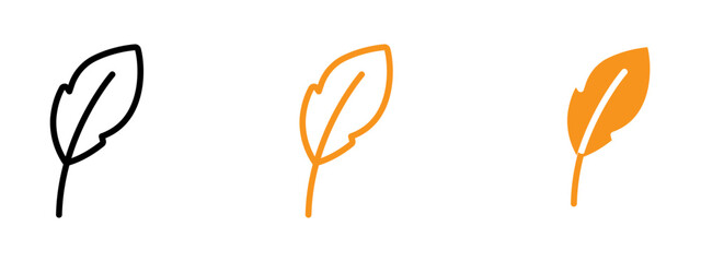 Feather icon web design in vector