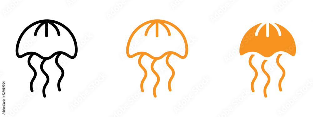 Poster Jellyfish icon web design in vector