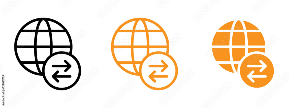 Poster import export icon web design in vector