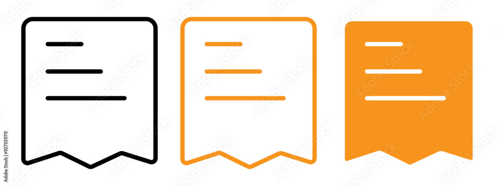Poster invoice icon web design in vector