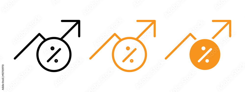 Poster high percentage icon web design in vector