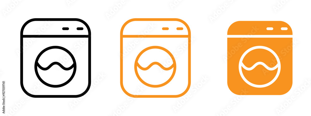 Poster laundry icon web design in vector