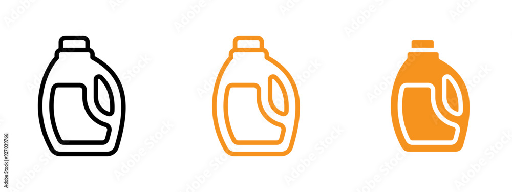 Poster liquid detergent icon web design in vector