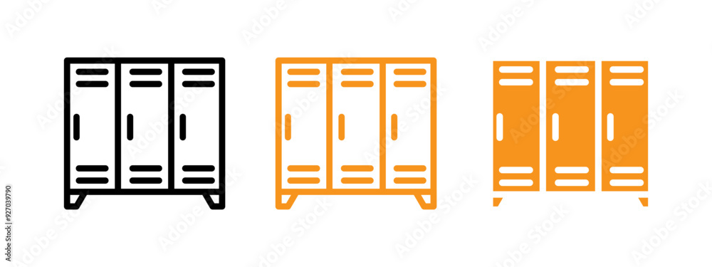 Poster Locker icon web design in vector