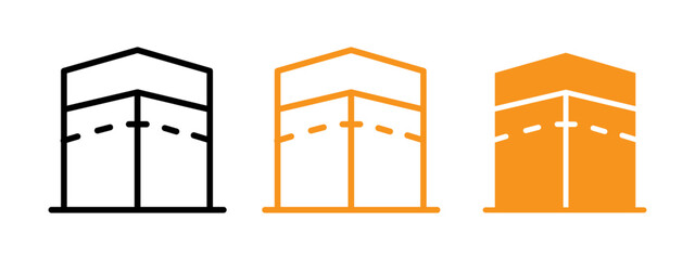 Kaaba icon web design in vector