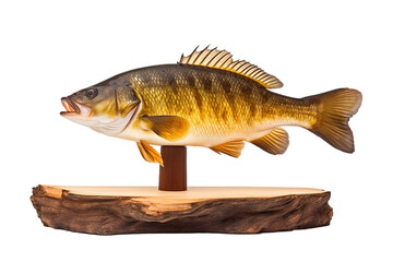 Obraz premium Fishing trophy freshwater perch on white background