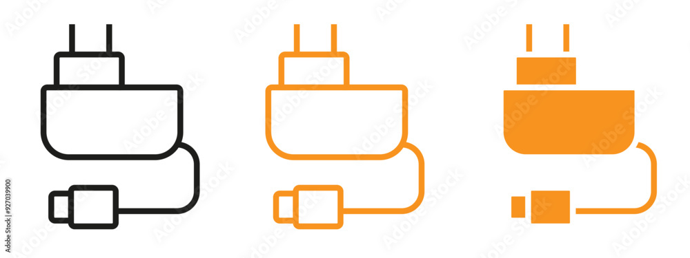 Poster mobile charger icon web design in vector