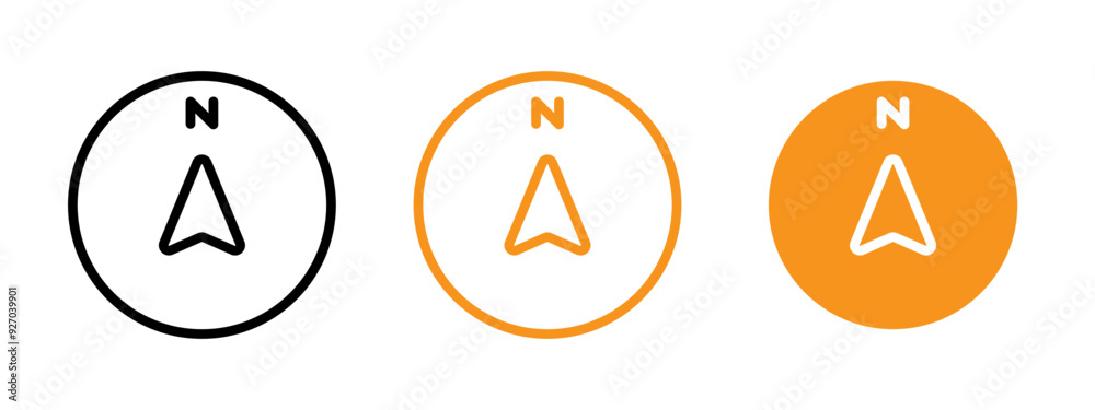 Poster north icon web design in vector