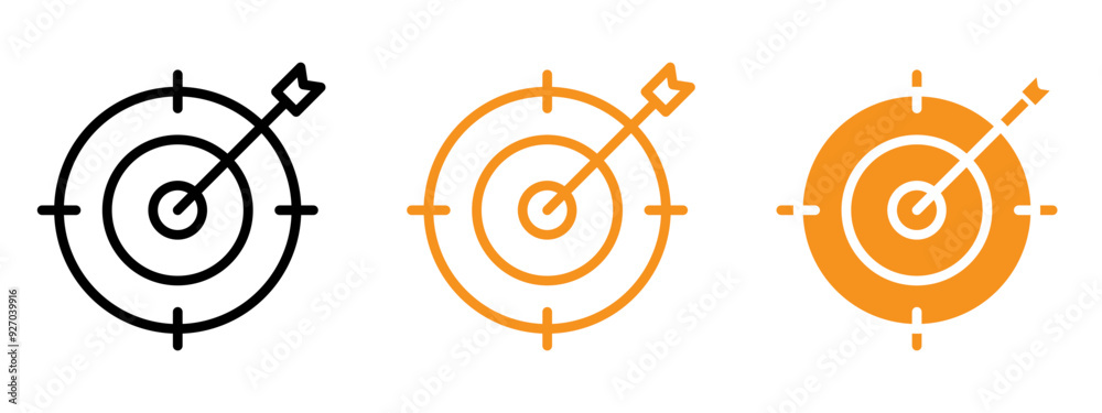 Poster objectives icon web design in vector