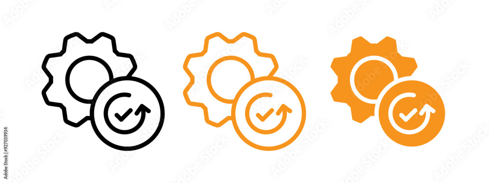 Aufkleber Optimization icon web design in vector