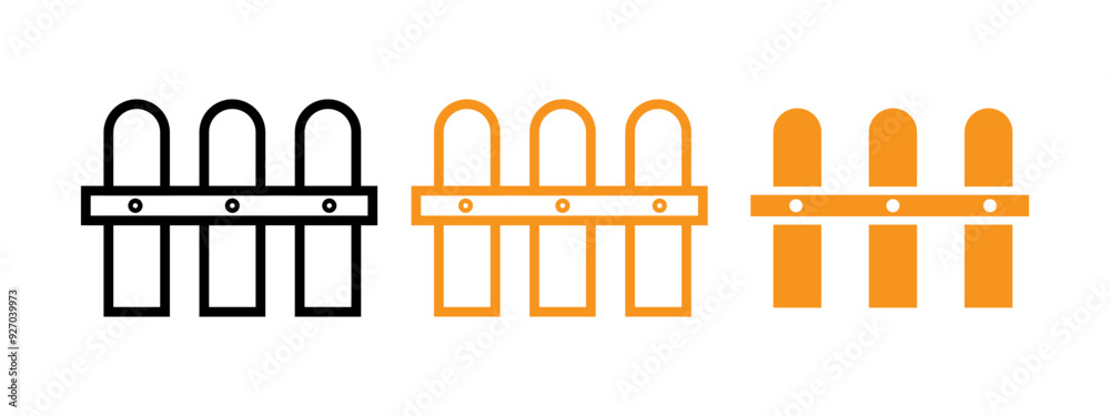 Poster Plank fence icon web design in vector