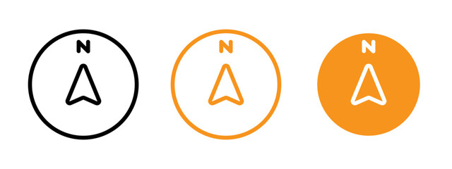 North icon web design in vector