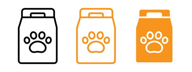 Pet food bag icon web design in vector