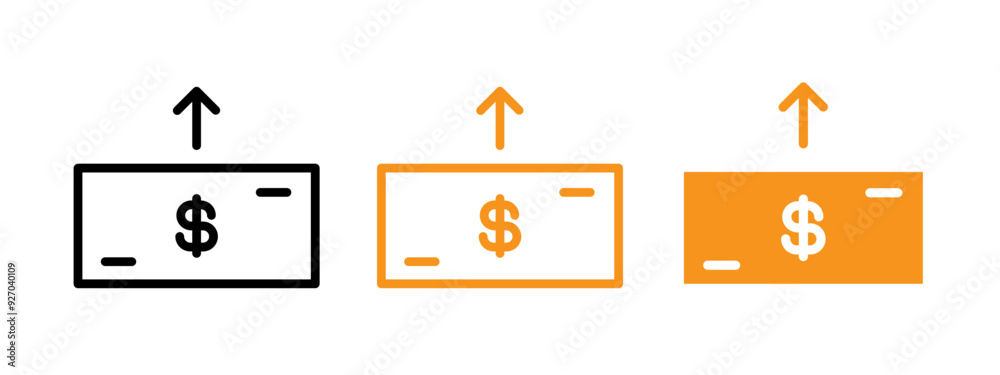 Poster Send money icon web design in vector
