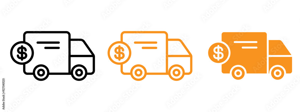 Poster shipping charges icon web design in vector