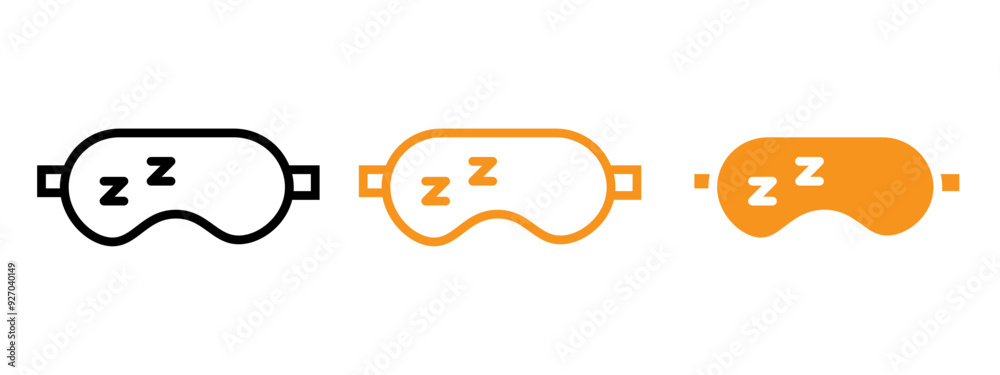 Poster Sleeping mask icon web design in vector