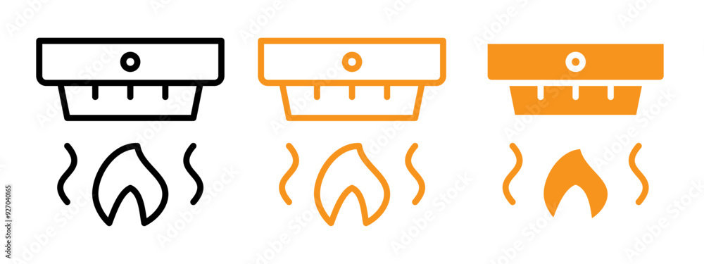 Poster Smoke detector icon web design in vector