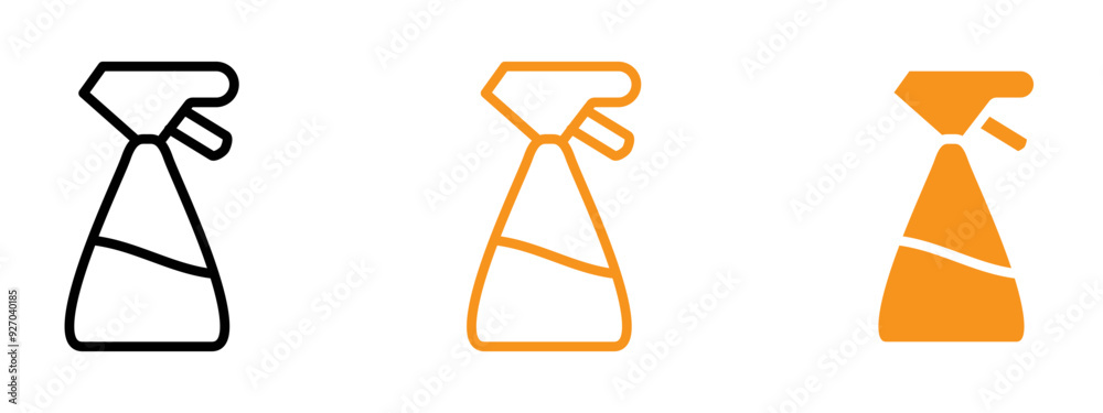 Poster spray bottle icon web design in vector