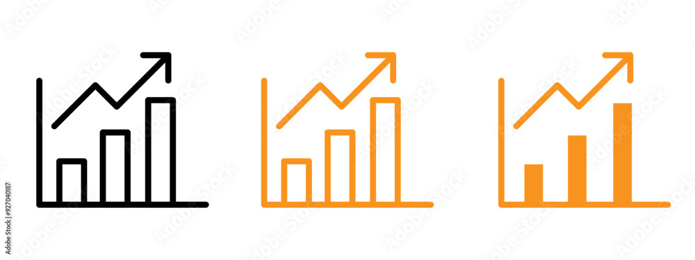 Poster Statistics icon web design in vector