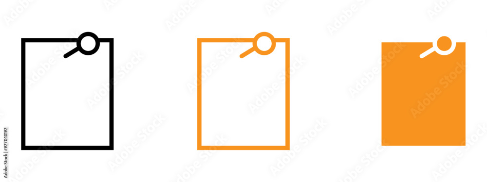 Poster Sticky notes icon web design in vector