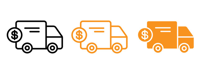 Shipping charges icon web design in vector