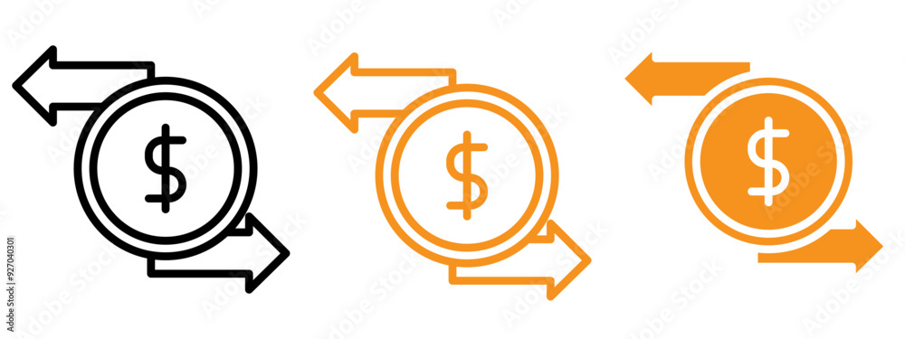 Poster Turnover icon web design in vector