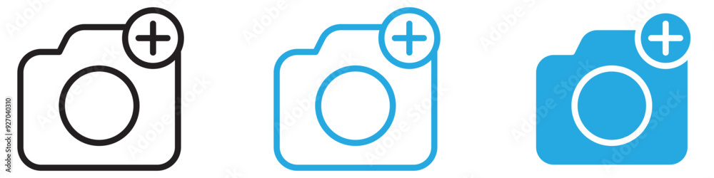 Poster Upload photo icon web design in vector